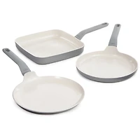 BergHOFF Balance 3Pc Non-stick Ceramic Specialty Cookware Set, Recycled Aluminum