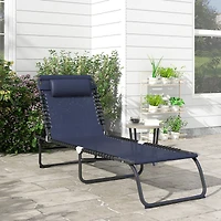 Outsunny 2 Chaise Lounge Pool Chairs, Folding, Reclining