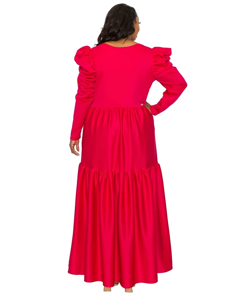 L I V D Plus Isabel Tiered Maxi Dress