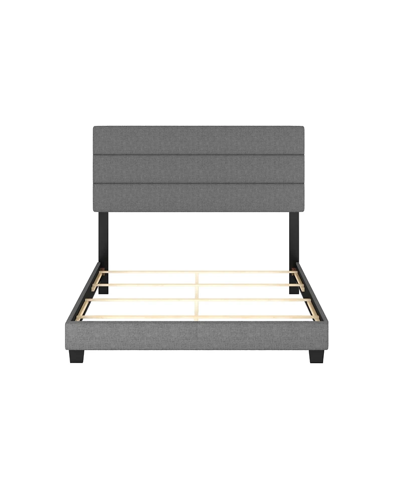 Boyd Sleep Ravenna Upholstered Linen Adjustable Height Headboard Platform Bed Frame