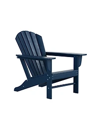 WestinTrends 3-Piece Patio Adirondack Chairs with Round Side Table Set