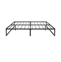 Merrick Lane Varallo 14 Inch Steel Bed Frame With Steel Slat Support For Any Mattress (No Box Spring Required