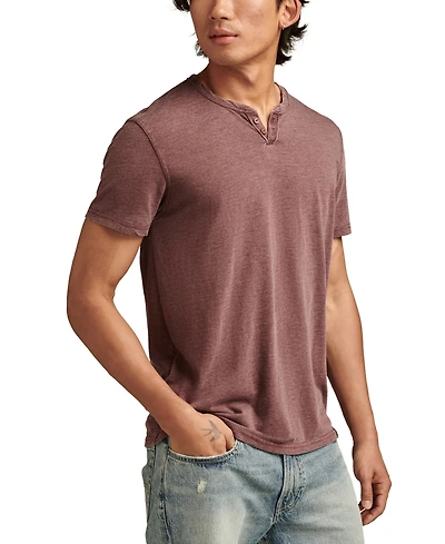 Lucky Brand Men's Venice Burnout Notch Neck T-shirts