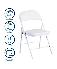 Commercialine Padded Folding Chair,Set of 4