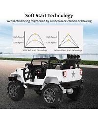 12V Electric Ride On Truck with Parental Remote Control and Led Lights