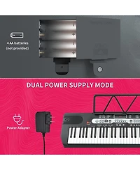Sugift 61 Keys Electric Piano Keyboard with Microphone