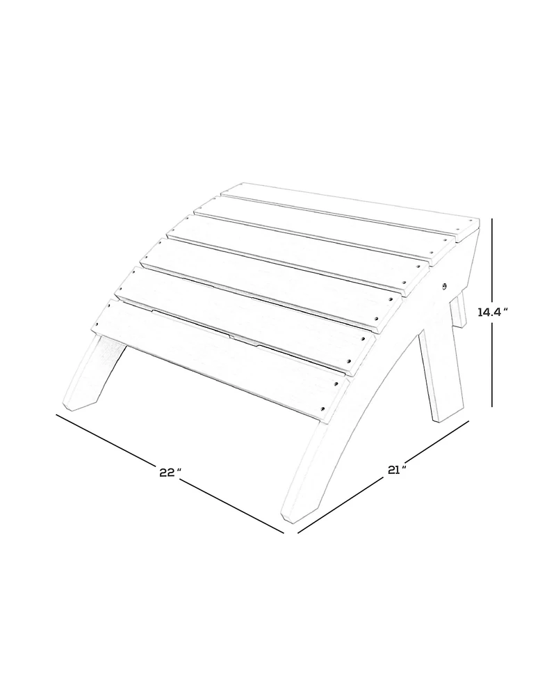 Outdoor Patio All-weather Modern Folding Ottoman