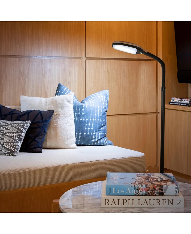 Litespan 53" Dimmable Led Reading Task Lamp with Height Adjustable Gooseneck Head