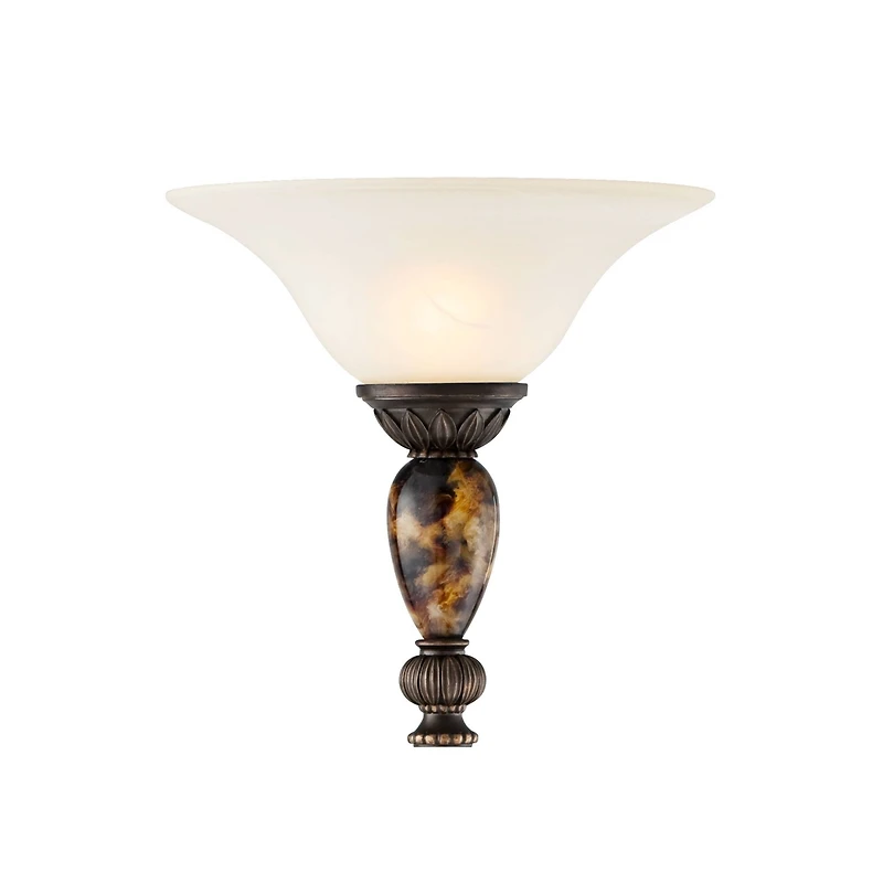 Kathy Ireland Mulholland Rustic Vintage like Tree Torchiere Floor Lamp Standing 72" Tall Bronze Tortoise Shell Font Frosted Glass Shade for Living Roo