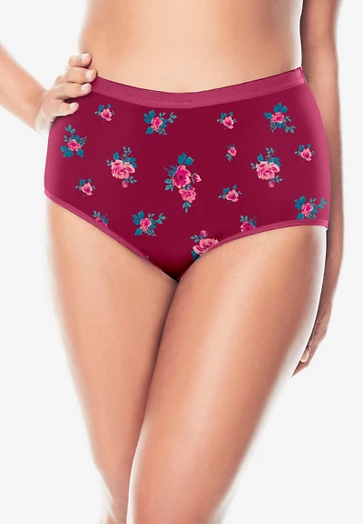 Comfort Choice Women's Full Coverage Cotton Brief 10-Pack