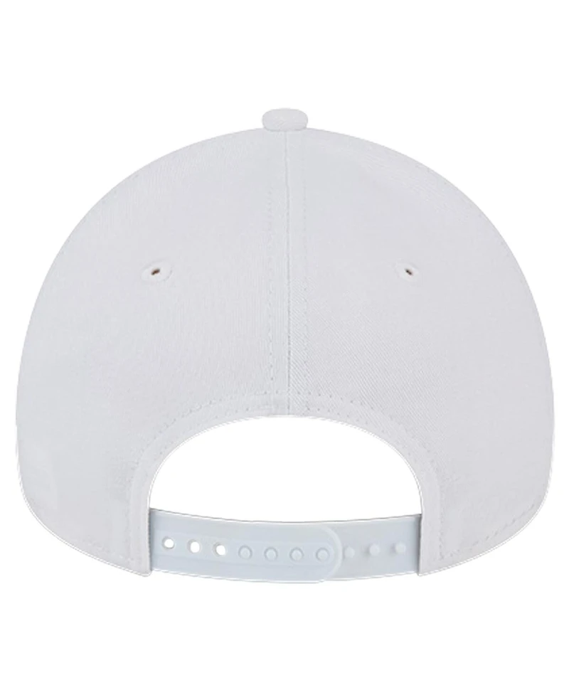 New Era Men's White Cleveland Guardians Tc A-Frame 9FORTY Adjustable Hat