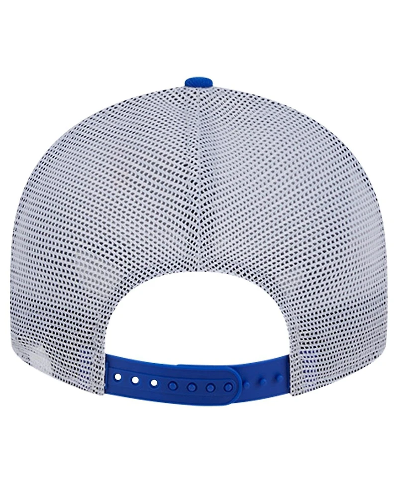 New Era Men's Blue Seattle Sounders Fc Throwback Trucker Low Profile 9FIFTY Snapback Hat