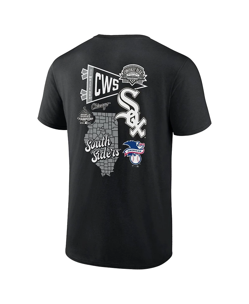 Fanatics Men's Black Chicago White Sox Split Zone T-Shirt