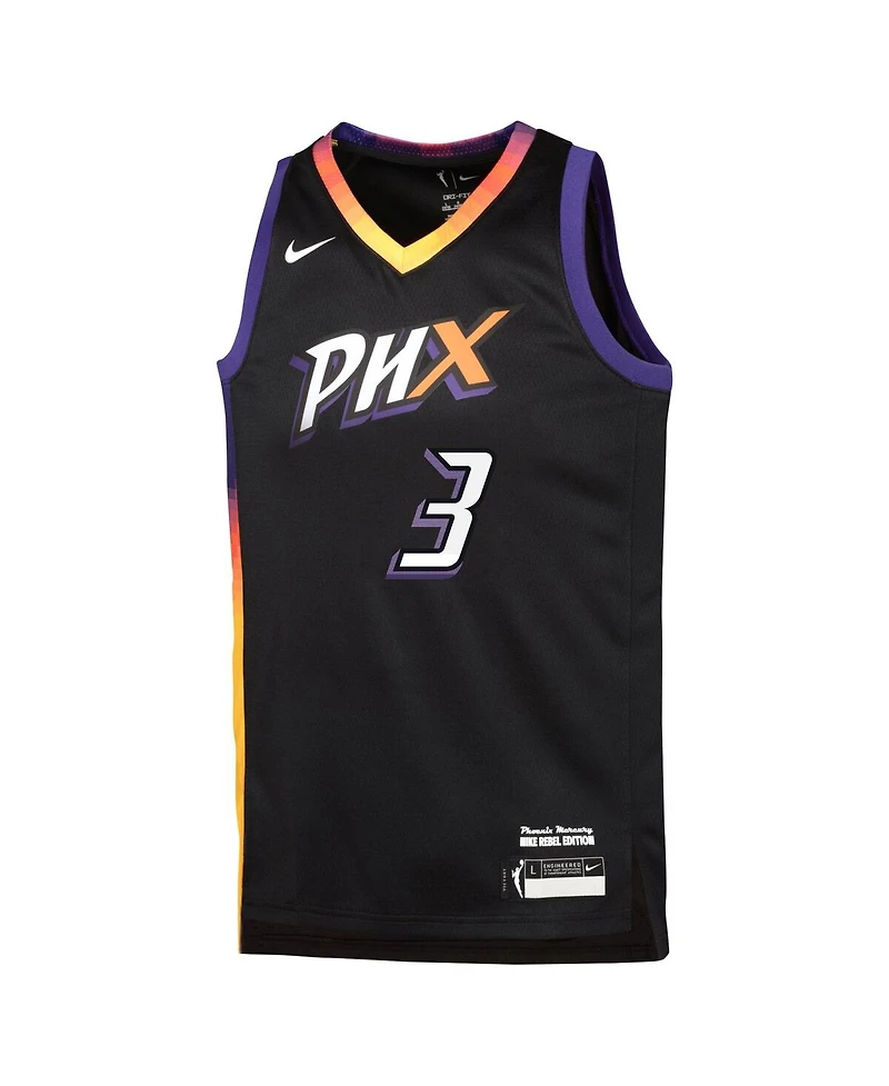 Nike Big Boys and Girls Diana Taurasi Black Phoenix Mercury 2024 Rebel Edition Jersey