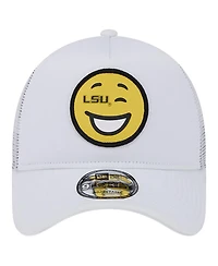 New Era Men's White Lsu Tigers Wink Foam Trucker Adjustable Hat