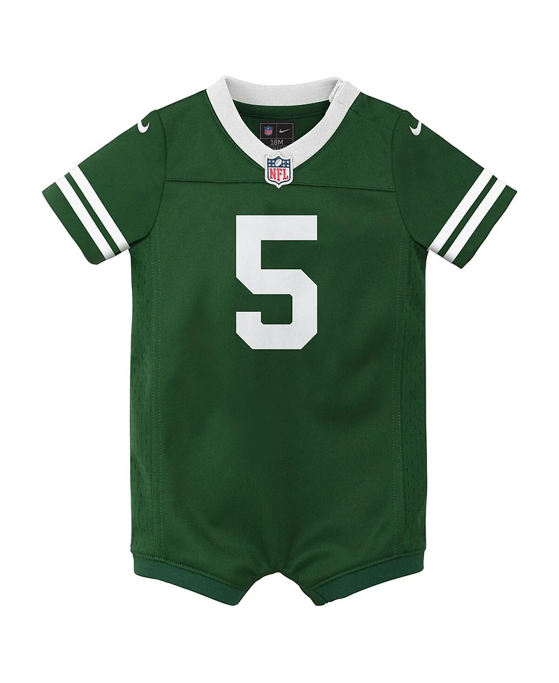 Nike Newborn Garrett Wilson Legacy Green New York Jets Game Romper Jersey