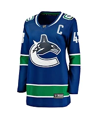 Fanatics Women's Quinn Hughes Blue Vancouver Canucks Home Breakaway Player Jersey