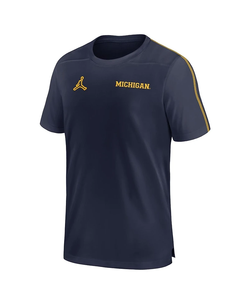 Jordan Men's Michigan Wolverines 2024 Sideline Coach Performance Top