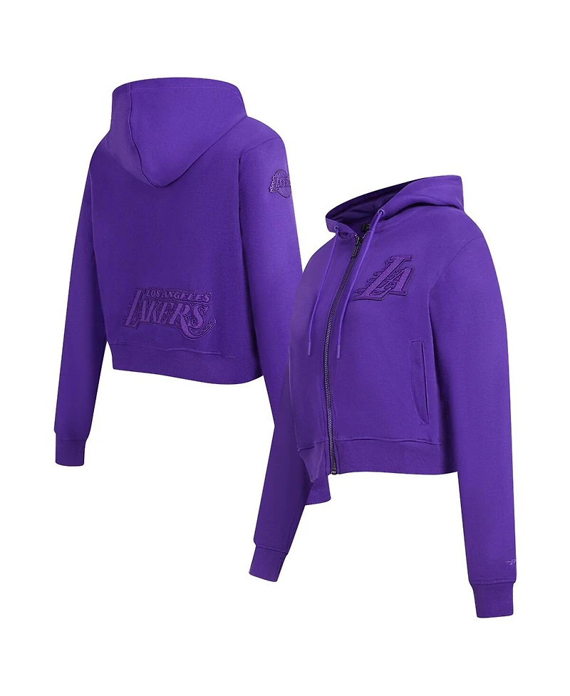 Pro Standard Men's Purple Los Angeles Lakers Triple Tonal Full-Zip Hoodie