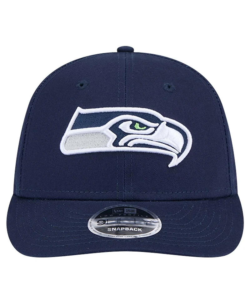 New Era Men's College Navy Seattle Seahawks Main Low Profile 9FIFTY Snapback Hat