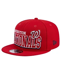 New Era Men's Red Washington Nationals Game Day Bold 9FIFTY Snapback Hat