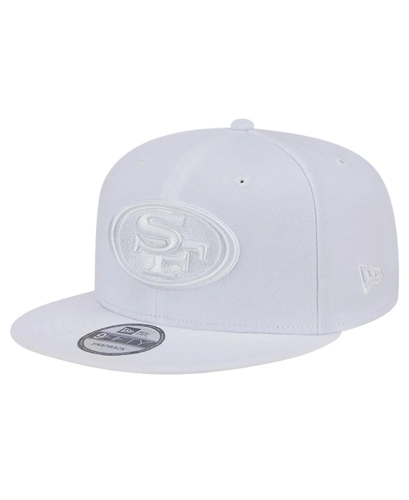 New Era Men's San Francisco 49ers Main White on White 9FIFTY Snapback Hat
