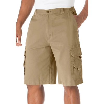 Boulder Creek Big & Tall by KingSize 12" Side Elastic Denim Cargo Shorts