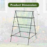 Cucumber Trellis Foldable Garden Tunnel Trellis with Adjustable Auxiliary Clips