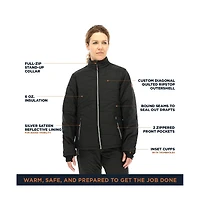 RefrigiWear Plus Size Warm Lightweight Packable Quilted Ripstop Insulated Jacket