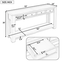 Streamdale Multifunctional Console Table w/ Drawers & Shelf