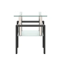 Streamdale Furniture Modern Glass Coffee Table for Living Room