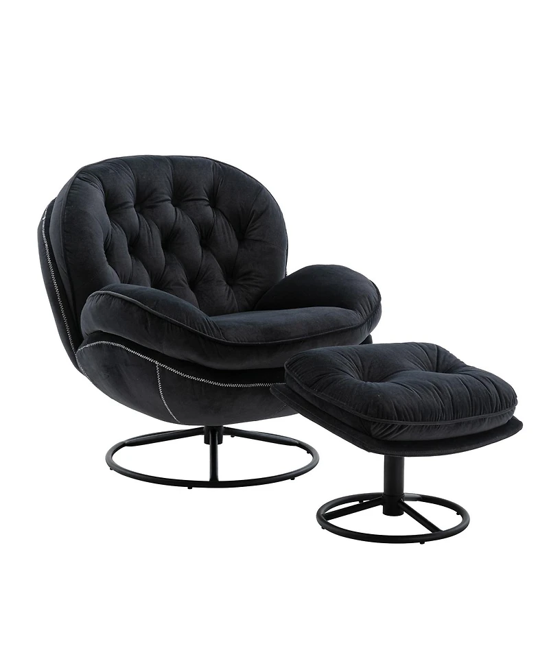 Simplie Fun Accent Chair Tv Chair Living Room Chair With Ottoman