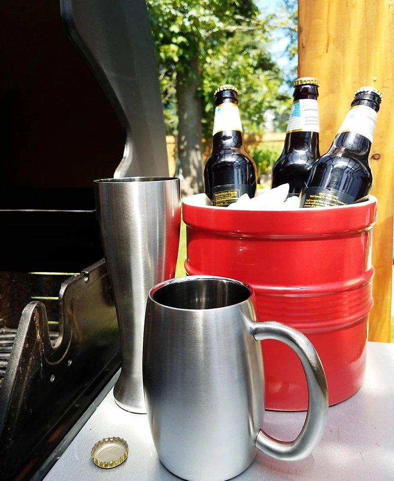 Rsvp International Endurance Stainless Steel Double Wall Beer Mug 15 ounce