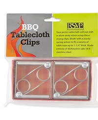 Rsvp International Endurance Stainless Steel 4 Piece Tablecloth Clip Set