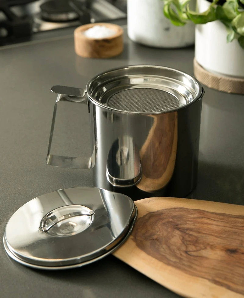 Rsvp International Stainless Steel Endurance Medium 4 Cup Fryer's Friend Grease Keeper
