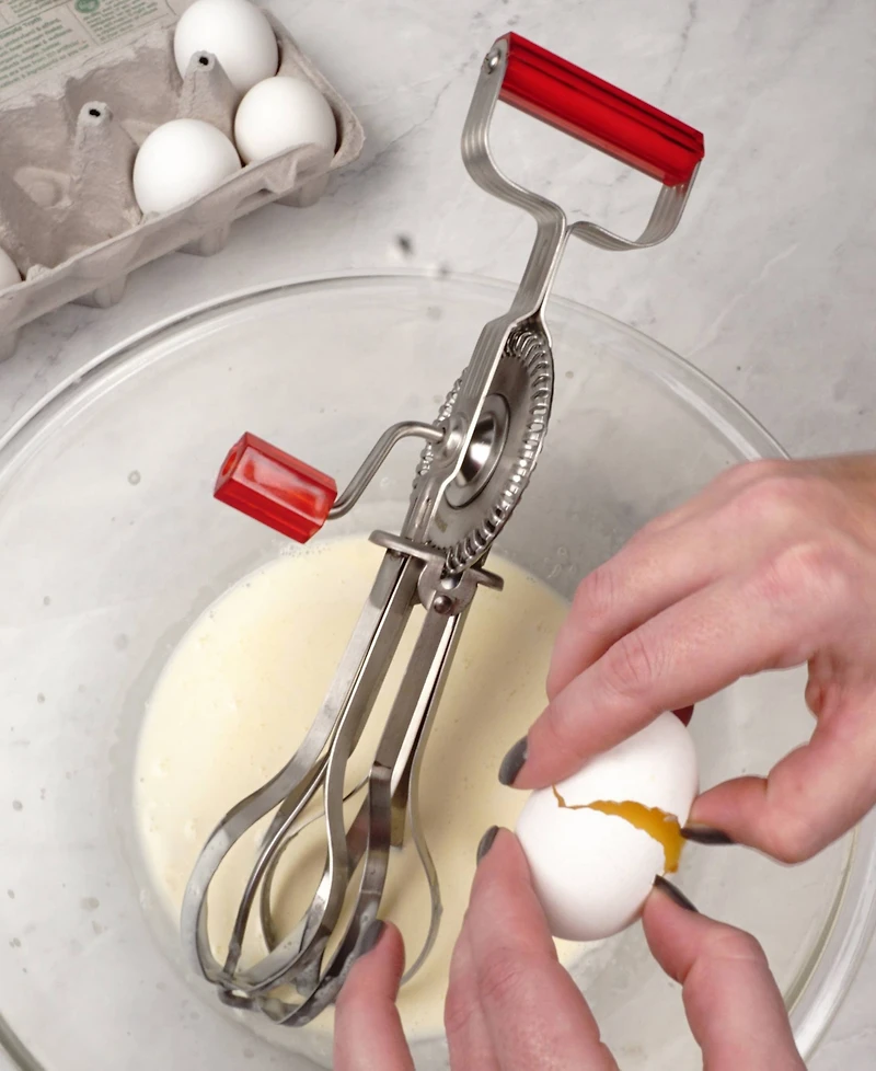 Rsvp International Endurance Stainless Steel Acrylic 13x5x4" Red Antique Egg Beater - Red 13x5x4"