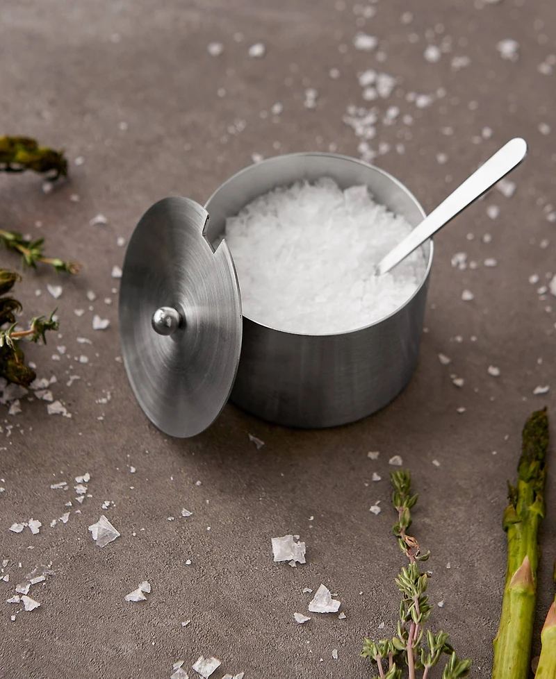 Rsvp International Endurance Stainless Steel 4 Ounce Salt Cellar and Spoon Set