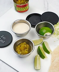 Rsvp International Endurance 4 Piece 3 ounce Condiment Cup and Lid Set