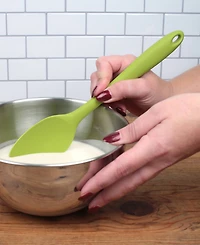 Rsvp International Silicone Coated Steel 11" x 2.25" Ela Series Green Spoon