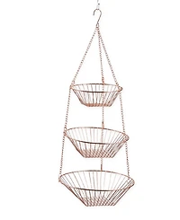 Rsvp International Woven Wire 3 Tier Copper Hanging Basket
