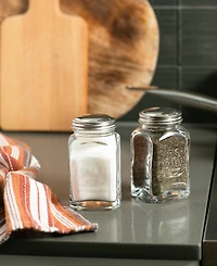 Rsvp International Retro Glass Clear 2 Piece 8 Ounce Retro Style Salt Pepper Set