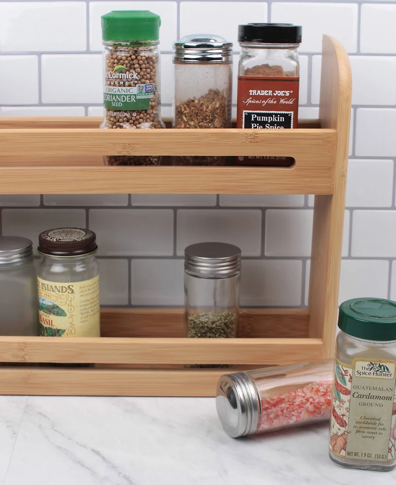 Rsvp International Wood 12" x 2.75" x 10.25" Spice Rack jars not included