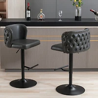 Streamdale Set of 2 Modern Adjustable Swivel Bar Stools