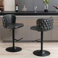 Streamdale Set of 2 Modern Adjustable Swivel Bar Stools