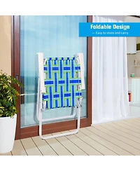 Vebreda 6 Pieces Folding Beach Chair Camping Lawn Webbing Chair