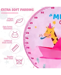 Costway Baby Gym Baby Play Mat Piano Gym w/ 5 Hanging Sensory Toys