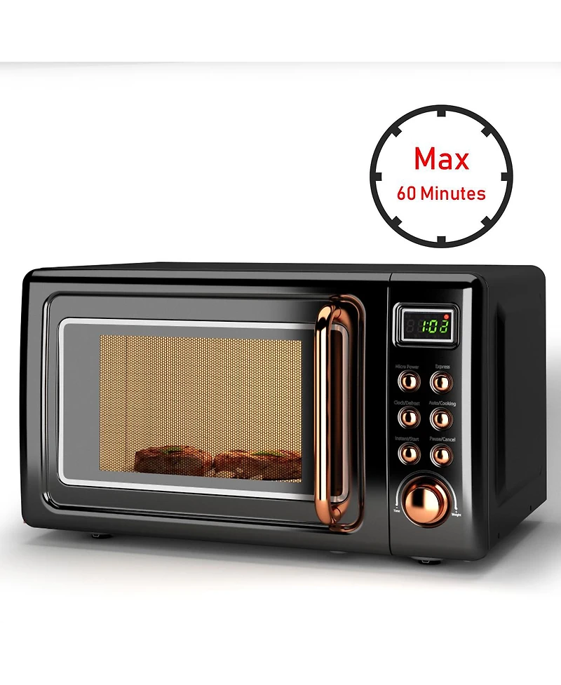 0.7Cu.ft Retro Countertop Microwave Oven 700W Led