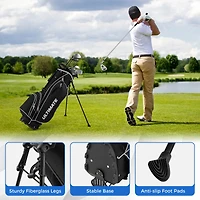 Costway Men's Complete Golf Clubs Package Set 10 Pieces Includes Alloy Driver