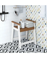Waterproof Hdpe Shower Bench Bathroom Shower Chair with Armrest Heavy Duty