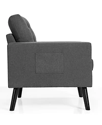 Costway Modern Accent Armchair Upholstered Single Sofa Chair